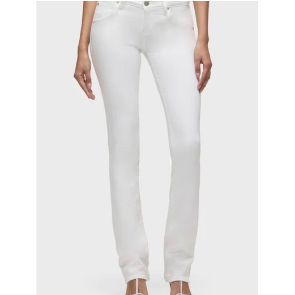 Hudson Blake Slim Straight White Denim Jeans